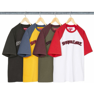 JJ代購 Supreme 26SS Rhinestone Raglan 水鑽 刺繡 短袖 短踢 短T T恤 拼接