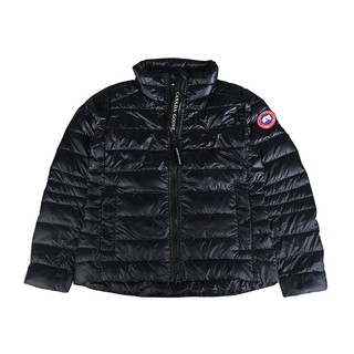 CANADA GOOSE CYPRESS圓標徽章LOGO立領設計輕量防撕裂再生尼龍羽絨外套(女款/黑)