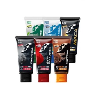 PONPON 澎澎 MAN 胺基酸 洗面乳 100g 拋光瑪卡/抗都會汙染/咖啡因/茶樹/激cool/元氣炭