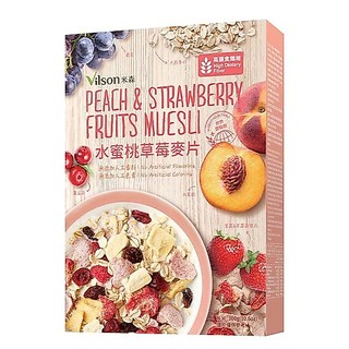 【米森 vilson】水蜜桃草莓麥片(300g/盒)