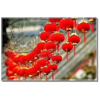 板橋發貨 6公分年節懸掛式小燈籠 盆栽 櫥窗裝飾 新年元宵節佈置 花語人造花資材園藝用品婚禮小物