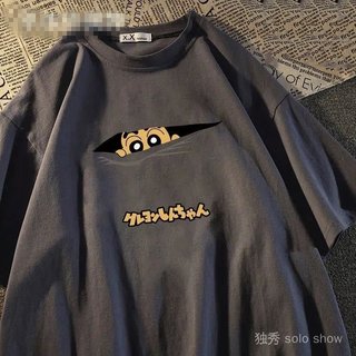 臺灣出貨週榜TOP1💰 胖mm寬鬆大碼300斤短袖t恤女2022夏裝顯瘦卡通印花搞怪上衣男ins8 韓係T恤 夏季T恤