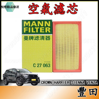 空氣濾芯 TOYOTA 豐田CROWN HARRIER SIENNA VENZA 空氣濾芯 豐田空氣濾芯