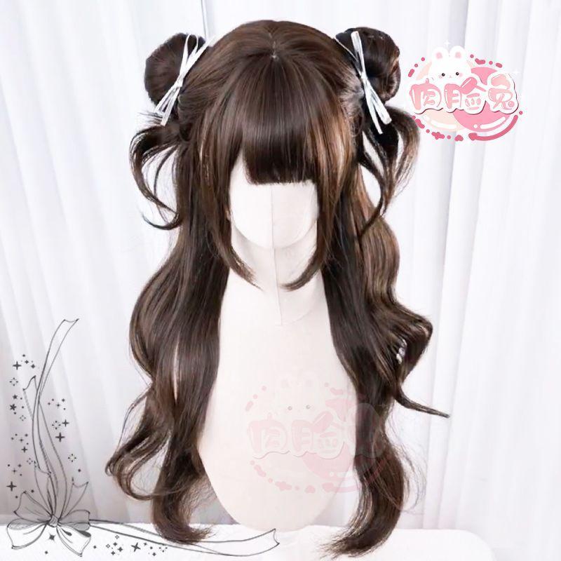 KEKE💗Lolita少蘿全頭套可鹽可甜仿真人整頂假髮套cos日常假髮 透氣 逼真 新款 轻薄 修颜 无痕 增髮