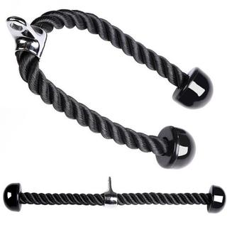 Bicep training single-head rope, tricep pull-down double-hea