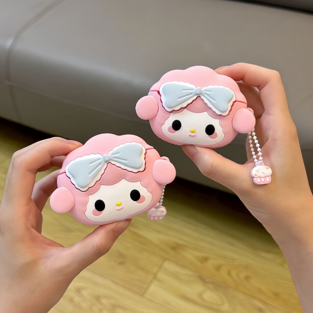 可愛 蝴蝶結 粉色羊 蘋果 AirPods Pro3 4代 pro2  Pro 保護套 3代 2代 1代 耳機殼 耳機套