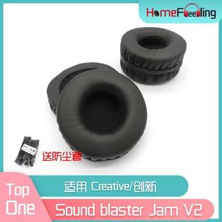 🔥台灣出貨 適用Creative創新Sound Blaster Jam V2耳罩 蛋白皮耳機配件黑白PU
