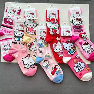 💝~AB版個性Hello Kitty卡通可愛棉混女士中筒襪子ins風時尚百搭 ....