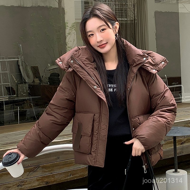 【MR.男先生】臺灣出貨 免運 女棉服 羽絨棉服棉衣外套女2025秋冬時尚新款立領加厚短款棉襖小個子 NFB0