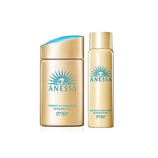 SHISEIDO 資生堂 ANESSA 安耐曬 金鑽高效防曬組-防曬露+防曬噴霧 60ml+60g(公司貨)