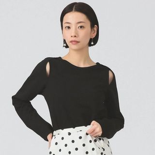 Ray BEAMS / 女裝 肩部開口 長袖 T恤