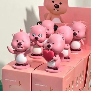⛅️新店特惠☀️臺灣出貨🌙韓國zanmang loopy露比盲盒公仔可愛粉色小海狸擺件手辦禮物玩偶