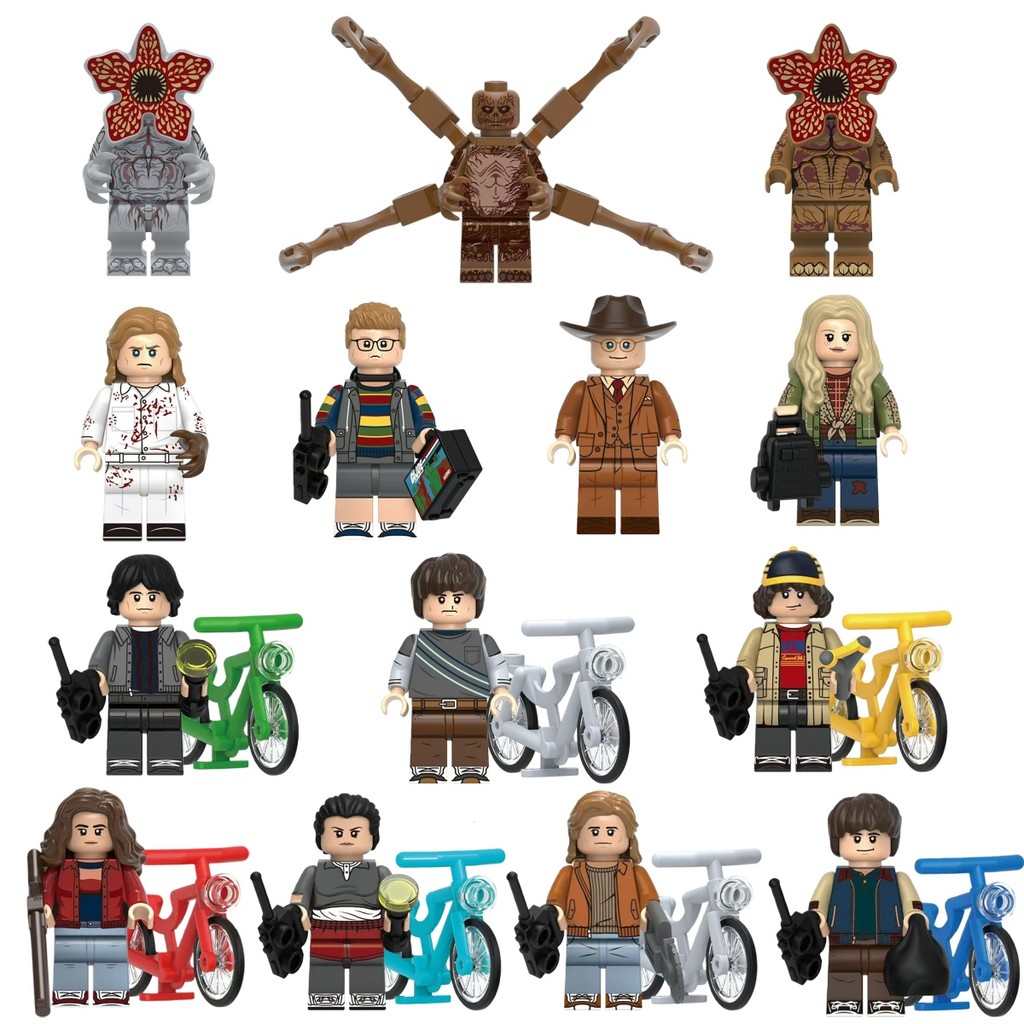 怪奇物語積木 怪奇物語公仔 魔王 麥克斯 維克那 威爾 啥先生 德瑞克 達斯汀 十一 拼裝人偶 迷你模型 益智玩具