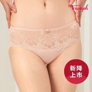黛安芬-FLORALE 珍愛夾竹桃系列 中腰平口內褲 M-EL 清麗粉｜87-2344 VV