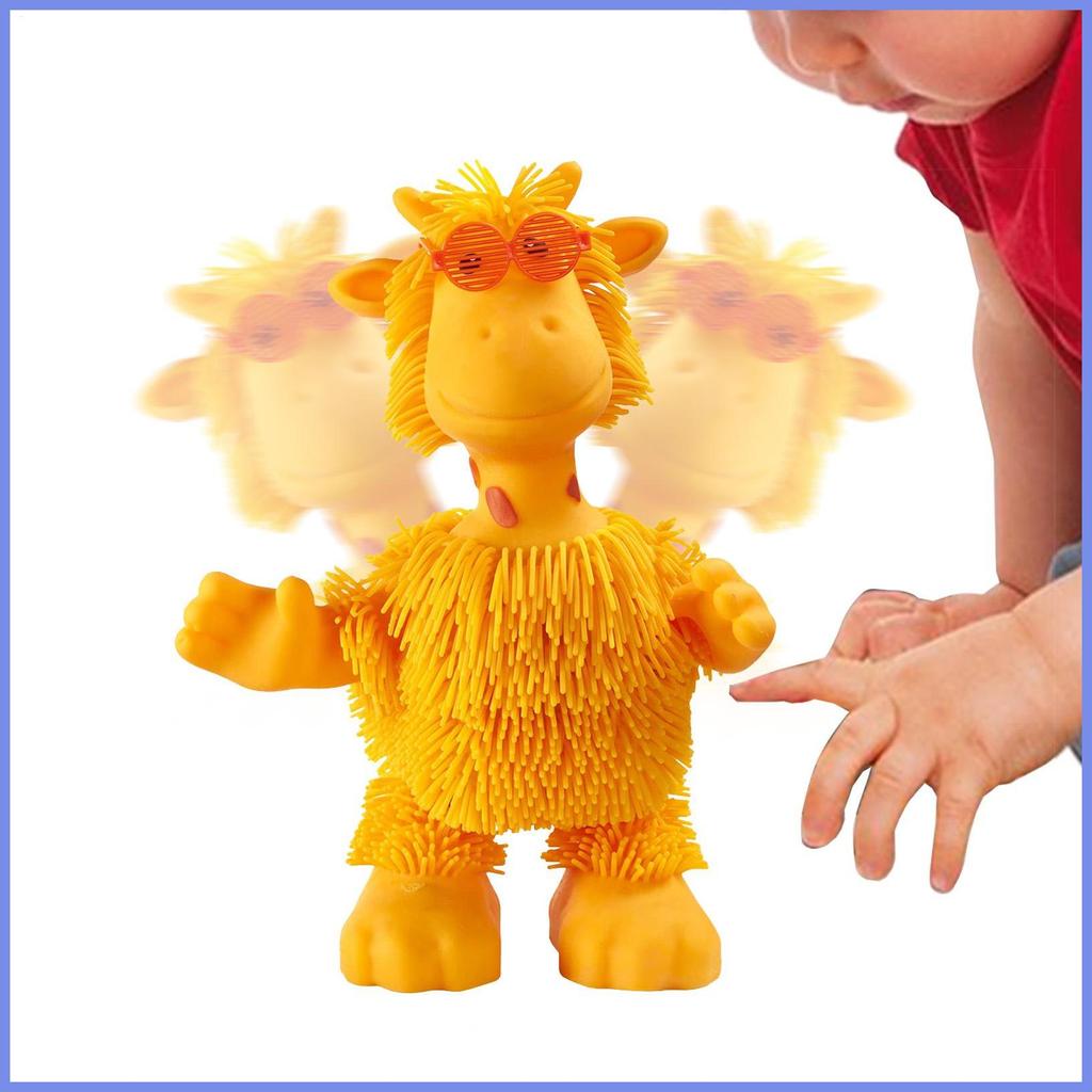 長頸鹿玩具長頸鹿跳舞感官遊戲遊戲角色軟娃娃帶音樂兒童兒童青少年男孩 shuosph