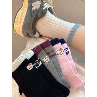 [台灣現貨] 少女款hello kitty 可愛女中筒襪