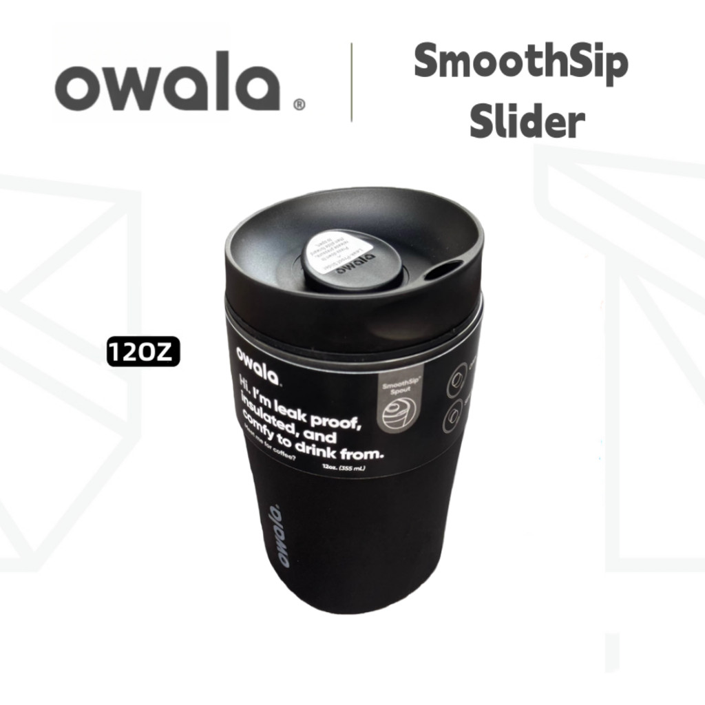 Owala 保溫咖啡杯 12 盎司/20 盎司,冷熱旅行杯,帶 SmoothSip 滑塊的不銹鋼可重複使用杯 - 不含