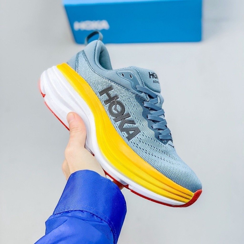 HOKA ONE Bondi 8 減震公路跑鞋男士女士女士運動鞋步行訓練慢跑鞋 5NX8