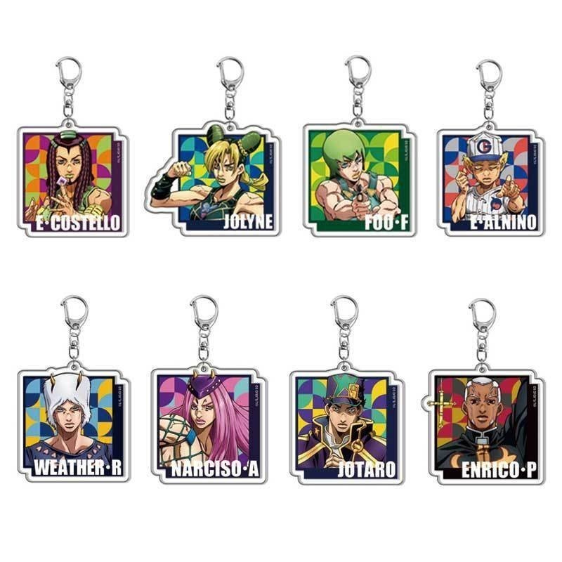 🔥超商免運🔥jojo jojo週邊 【夾層】JOJO的奇妙冒險 喬納森·喬斯達 布蘭度 DIY創意鑰匙扣 C4ET