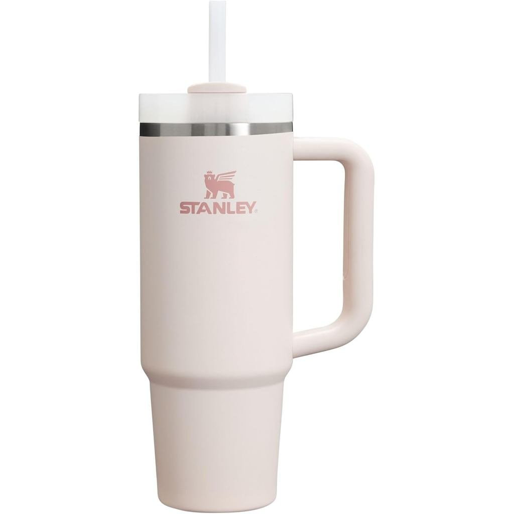 STANLEY Quencher H2.0 玻璃杯帶手柄和吸管 30 盎司 | Flowstate 3 位蓋 | 兼容旅