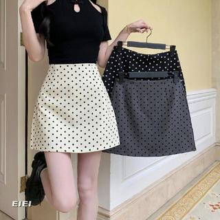 EIEI 韓女穿搭💕波點半身裙女 高腰A字裙 迷你裙 包臀裙 甜美 韓國ins 顯氣質 防走光 miu系氛圍感短裙