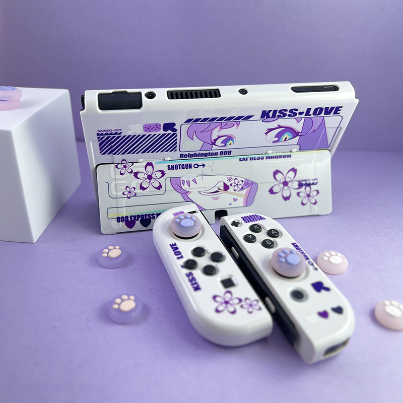 【新店特惠】任天堂switch2保護殼NS2白色分體保護套OLED透明軟殼可插底座kiss
