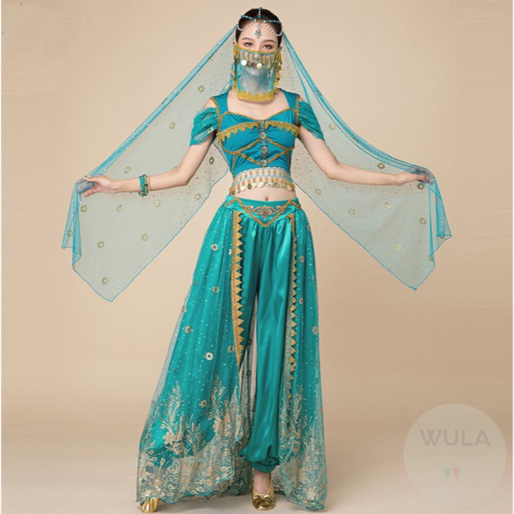 阿拉丁茉莉公主-褲裝-大人版 隔日到貨 台灣現貨發票 WULA烏拉 阿拉丁公主 角色扮演 舞台劇公主 肚皮舞衣 中東舞衣