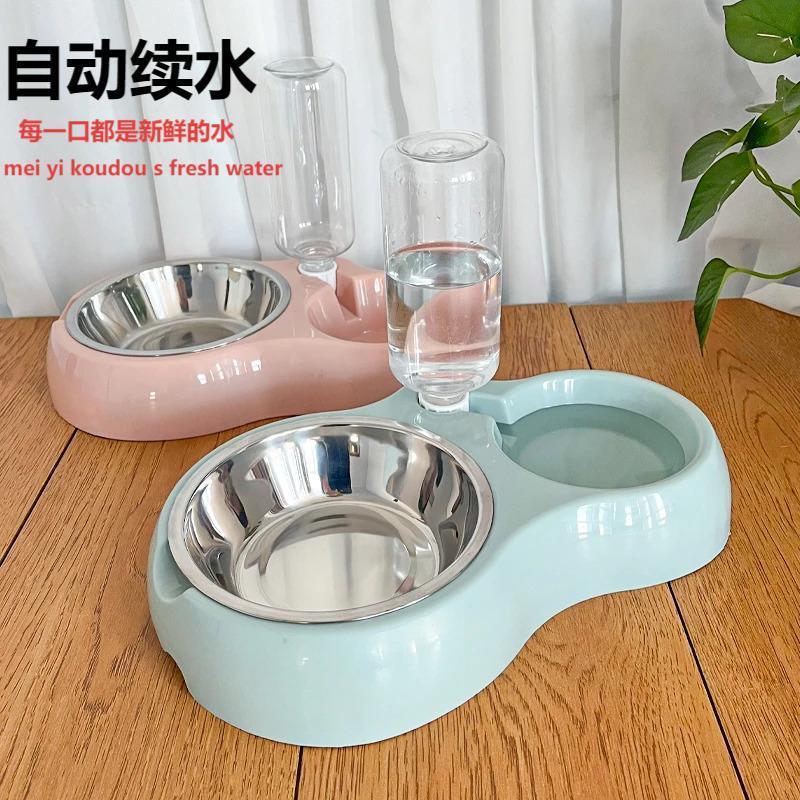 餵貓咪自動貓飲水機新年循環寵物用品食器狗狗盆碗碗貓二閤一防滑流動 ZL4R