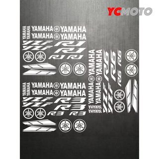 【台灣出貨】 適用山葉R1 R3 R6踏板車貼紙貼紙YAMAHA改裝防水防刮車身頭盔貼