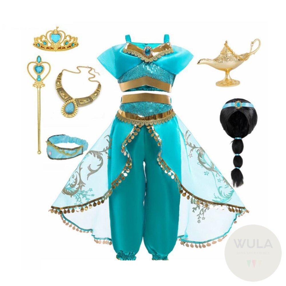 阿拉丁公主-裙紗款-兒童版 隔日到貨 台灣現貨發票 WULA烏拉 茉莉公主 萬聖節公主裝 Molly公主 迪士尼公主裝