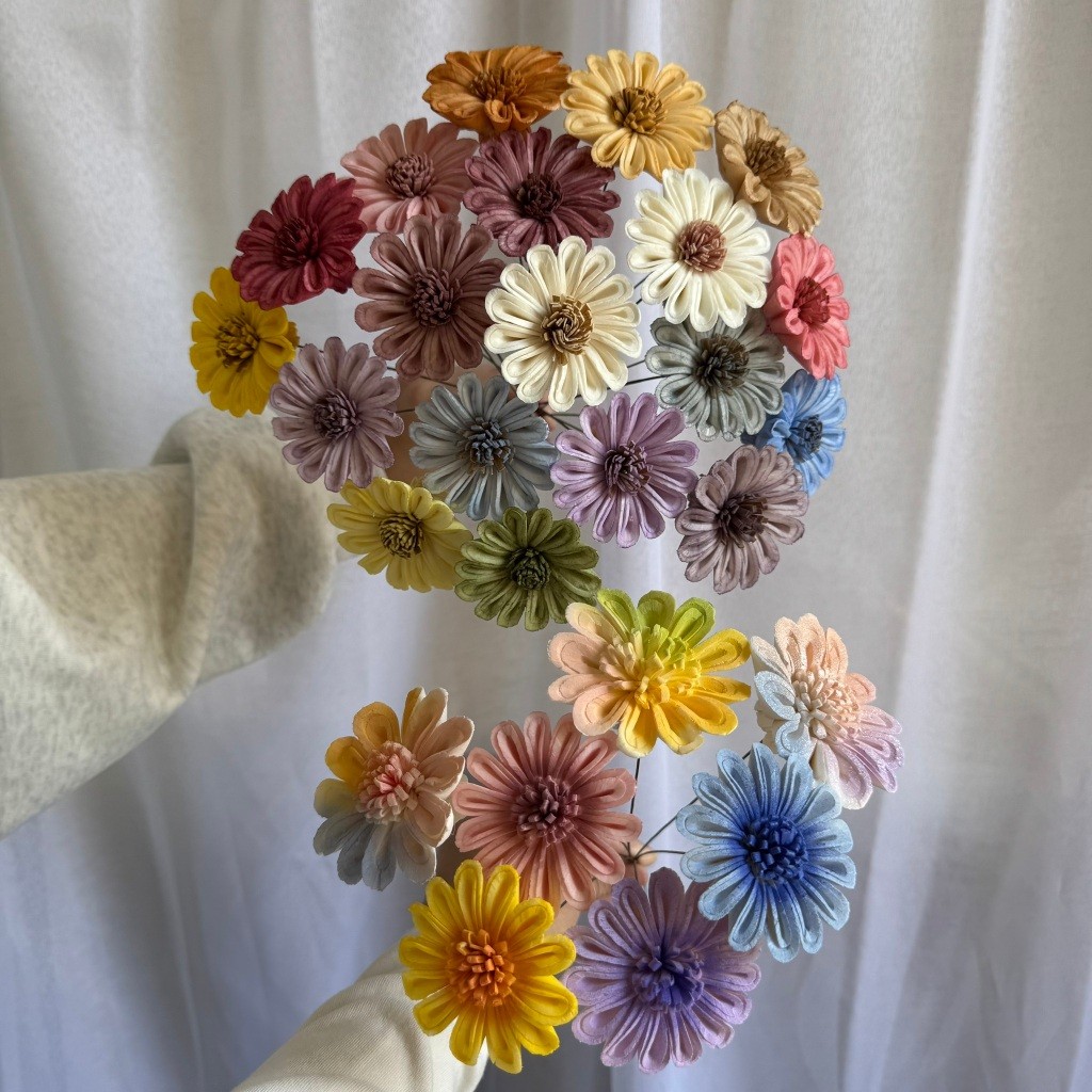 🌼台灣發貨🌼 可開發票 5公分泰國索拉 嚮日葵 太陽花 畢業花束 索拉嚮日葵 索拉太陽花