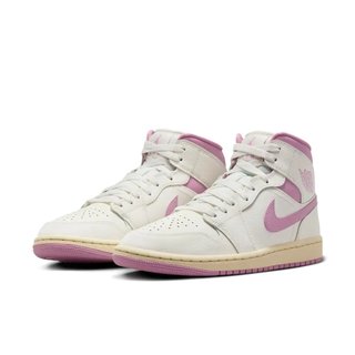 W Nike Air Jordan 1 Mid 白粉 氣墊 仿舊中底 休閒鞋 女鞋 BQ6472-162【SPLY】