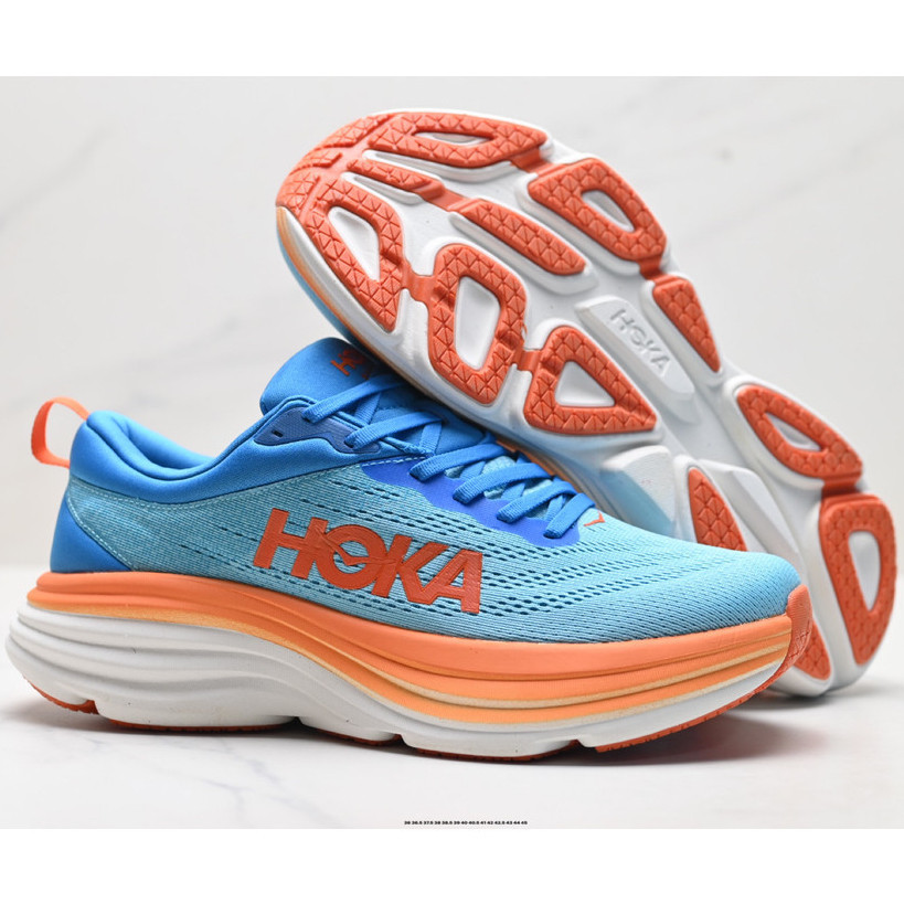 TOP HOKA Bondi 8 厚底防滑跑鞋 - 由紡織材料製成 N5G5