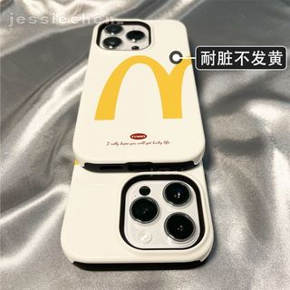 蘋果17promax英文M記藍底手機殼iphone15/14女13 i16 17 M記菲林i11二合一i14 16保護殼