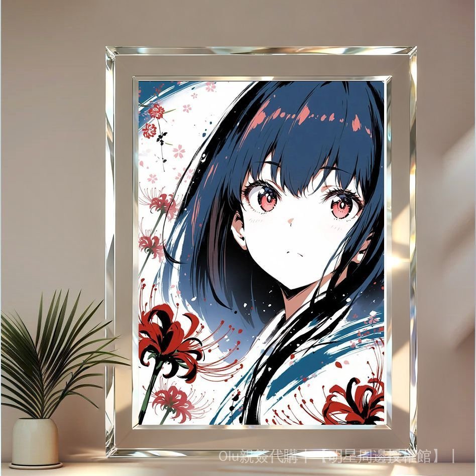 ✨免運✨井之上瀧奈 動漫週邊 莉可麗絲週邊井之上瀧奈錦木韆束宿捨擺臺水晶玻璃相框送人禮物 GYGD