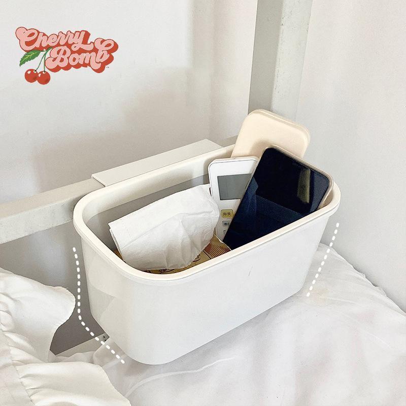 【櫻桃炸彈】床頭掛籃置物架大容量嬰兒床收納嬰兒尿布袋圍欄桌盒家用嬰兒床頭掛籃新款