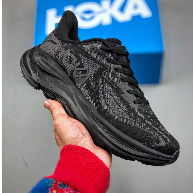 HOKA Clifton 10 男士減震跑鞋,舒適透氣,適合馬拉松使用,帶網眼鞋面設計 FEBJ
