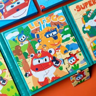 超級飛俠 磁力拼圖 磁吸拼版 小愛 奧迪 杰特 蒂蒂 多尼 變形機器人 super wings