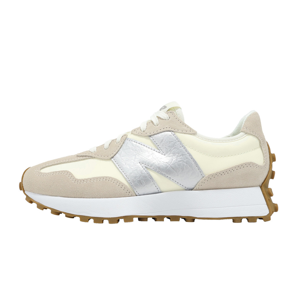 New Balance 休閒鞋 327 女鞋 米白 銀 復古 麂皮 情侶鞋 NB 運動鞋 W327240-B [ACS]