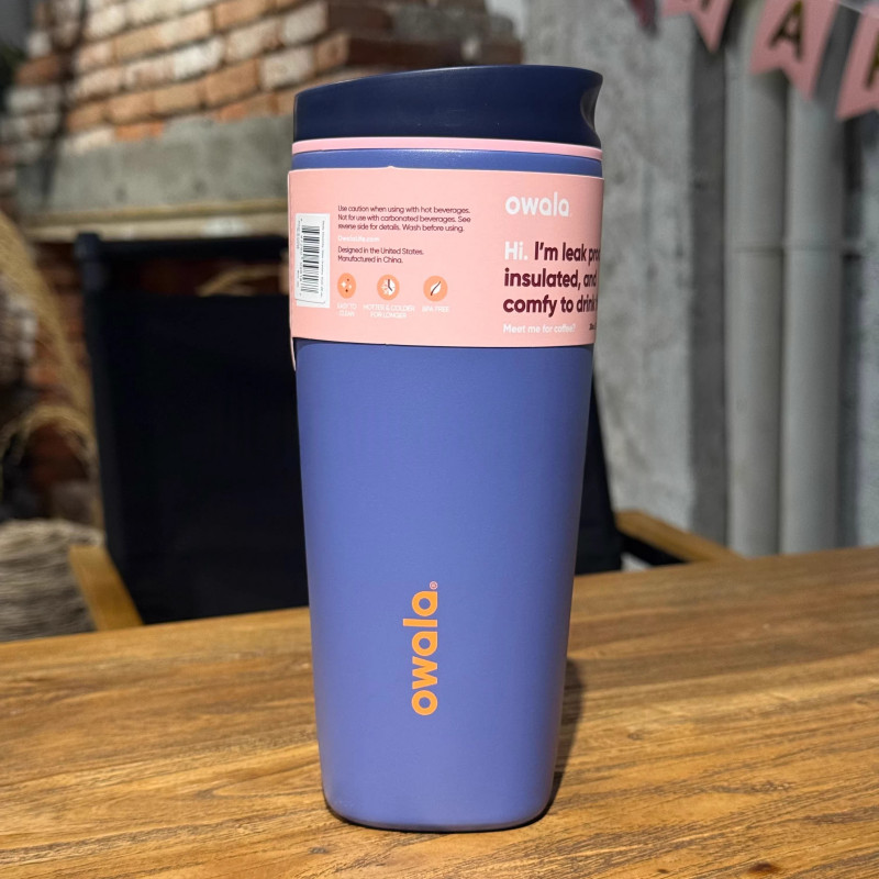 Owala 12oz/20oz SmoothSip Slider Tumbler - 雙層真空保溫不銹鋼,防漏旅行杯