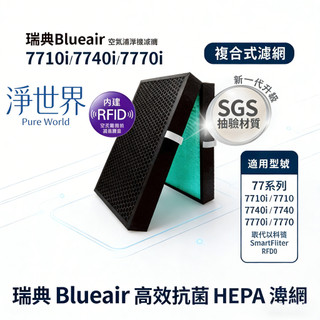 抗菌材質 免運 RFID版 適用Blueair 7710i 7740i 7770i 7700複合版HEPA+蜂巢活性碳