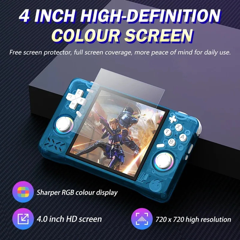 XF40H 復古手持視頻遊戲機,Linux 系統 4 英寸 IPS 屏幕迷你便攜式手持視頻播放器,64GB 128G 遊