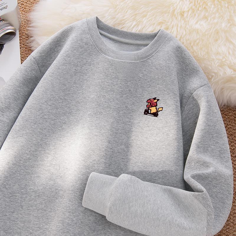 【超高品質 超高CP值 隔日到達】卡通大學t純棉重磅大學T純棉大學t衛衣寬鬆長袖Oversize長袖寬鬆上衣內刷毛長袖男