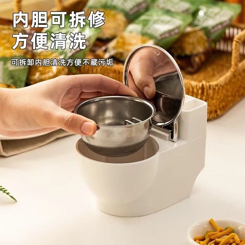 新年創意壁掛式馬桶 寵物飲水機  家用客廳衛生間廁所帶 蓋裝飾品 輕奢高檔 0ABV
