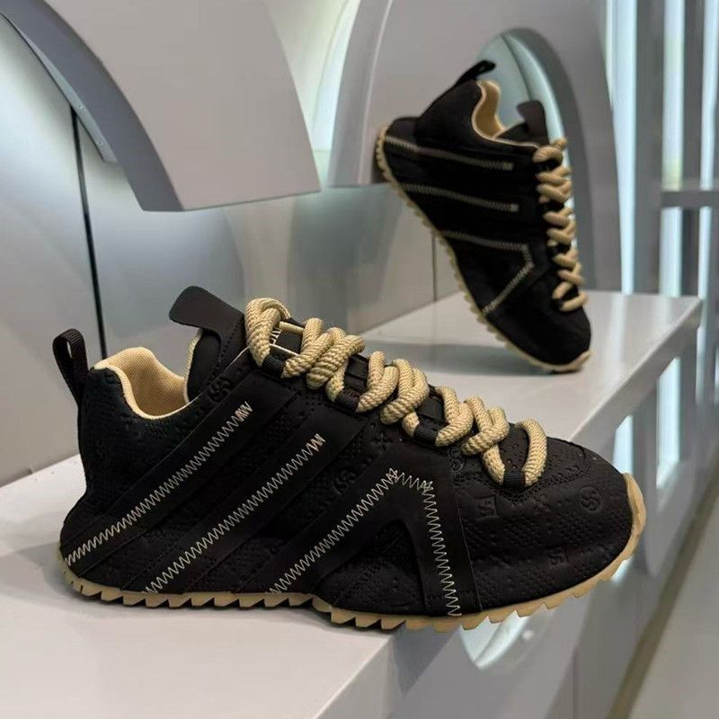 爆款推薦✨ 阿甘鞋 歐洲站男鞋 增高鞋 復古休閒鞋 潮牌 跑步鞋 歐洲站男鞋早春新款包底阿甘鞋厚底增高繫帶休閒鞋潮流