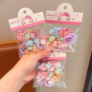 Mimo⭐可愛HelloKitty髮圈甜美愛心圖案秋季高彈力不掉色