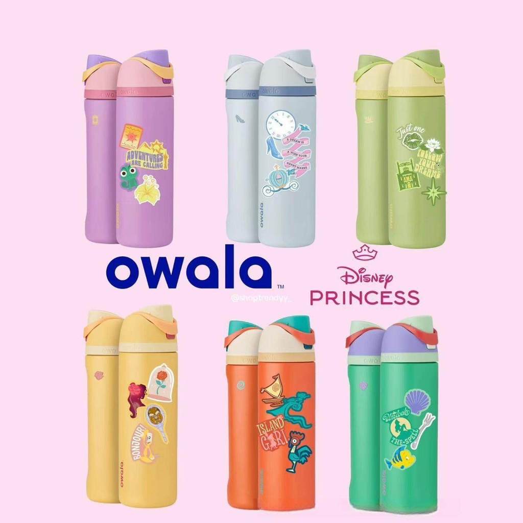 【限時下殺】Owala FreeSip 24oz迪士尼合作款水壺 304不鏽鋼保溫瓶 彈跳蓋 吸管兩用 便攜高顏值