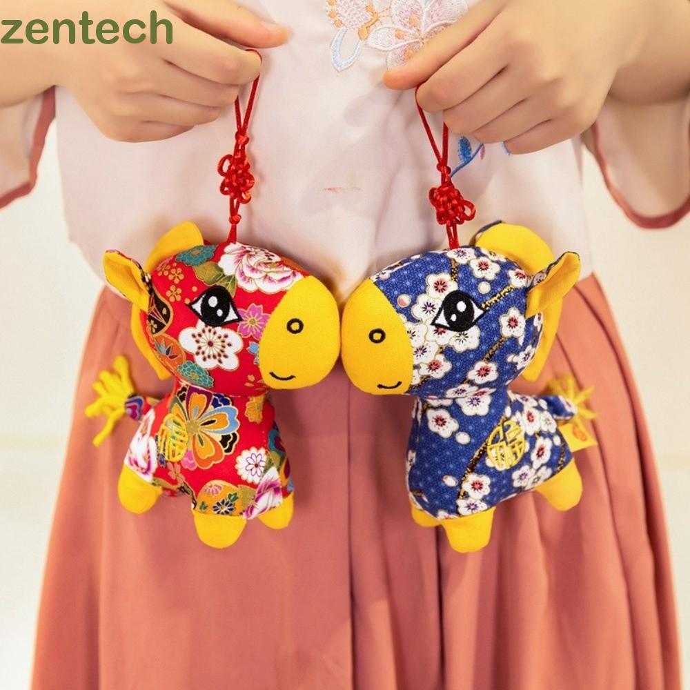 禪科技​ 馬吉祥物毛絨動物風格PP棉毛絨馬毛絨動物玩具可愛蓬鬆卡通收藏馬毛絨公仔生日