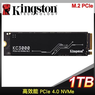 Kingston 金士頓 KC3000 1TB PCIe 4.0 M.2 SSD(SKC3000S/1024G)