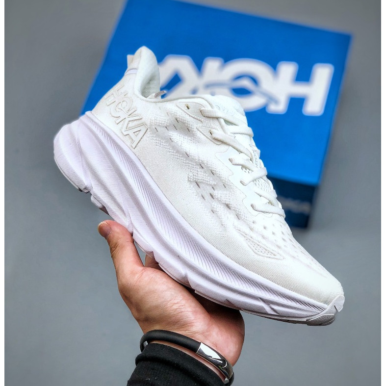 HOKA ONE ONE Clifton 9 男女專業緩震跑鞋男女通用超輕透氣厚底運動鞋尺碼 36-45